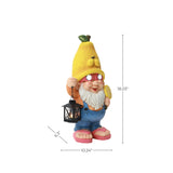 Solar Garden Statue Gnome with Lights, 18'' H