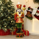 Christmas Traditional Nutcracker King Red with Lights, 4ft