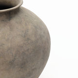 Earthy Gray-Brown Finish Rustic Terracotta Vase, 12.6"H
