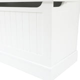 White MDF Hall Tree with Storage Bench