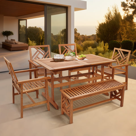 Carmel solid wood outdoor dining set