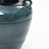 Ocean Blue Round Tall Ceramic Vase, 15.8"H