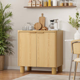 Modern Oak Wood Storage Cabinet, 28.3'' W