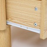 Oak Nightstand with Drawers, 21.6'' H