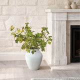 Cement Antique White Vase, 15.8'' H