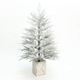 Pre-Lit Snowy Christmas Tree with MgO Crate ,5Ft