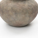 Earthy Gray-Brown Finish Rustic Terracotta Vase, 10.4"W