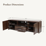 Enzo Walnut TV Stand with Storage for TVs up to 75''