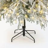 Pre-Lit Flocked Sweeping Christmas Branches Tree,7.5Ft