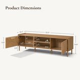 Nari Modern Oak TV Stand with Storage for TVs up to 65''