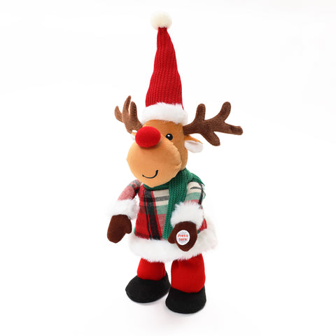 Moose animated singing battery-powered plush toy, 16" tall