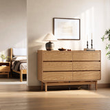 Modern Wood Storage Horizontal Dresser with 2-Drawers,Oak