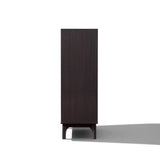 Modi Wenge Wood Storage Cabinet with Raised Sides, 29.5"