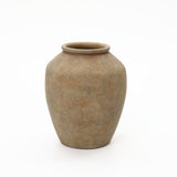 Rustic Golden Brown Round Terracotta Vase,12.2''
