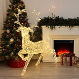 Christmas Outdoor Deer Decoration with Light and Timer, 13"H