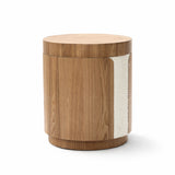 Wood Side Table with Hidden Storage, 18.5'' H