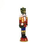 Christmas Nutcracker Red Soldier with Wreath Lights, 3ft