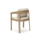 Acacia Wood Outdoor Accent Chair with Cushion