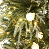 Pre-Lit Green and Gray Christmas Tree Branches,6.5Ft