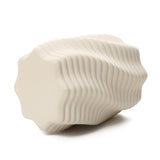 Beige Sculptural Outdoor Side Table for Patio, 18.3'' H
