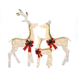 Christmas Lighted LED Deer Family Holiday Yard Decoration - Set of 3