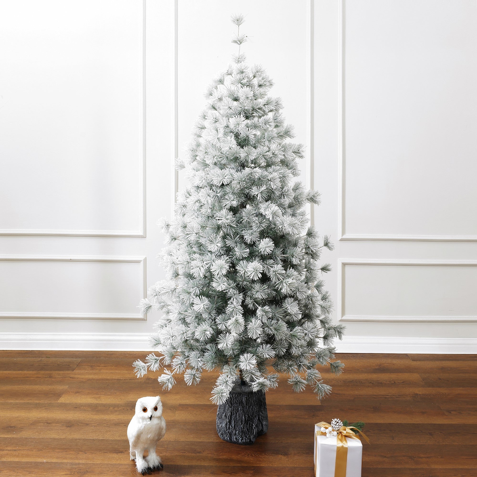 elegant-5.5ft-flocked-full-artificial-christmas-tree-potted-is-lifelike