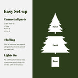 Pre-Lit Snowy Christmas Tree with MgO Crate ,5Ft