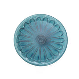 Blue-Green Glazed Outdoor Ceramic Pedestal Bird bath, 26.5"