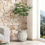 Rustic Tall Planter Pot with Drainage, 18'' H