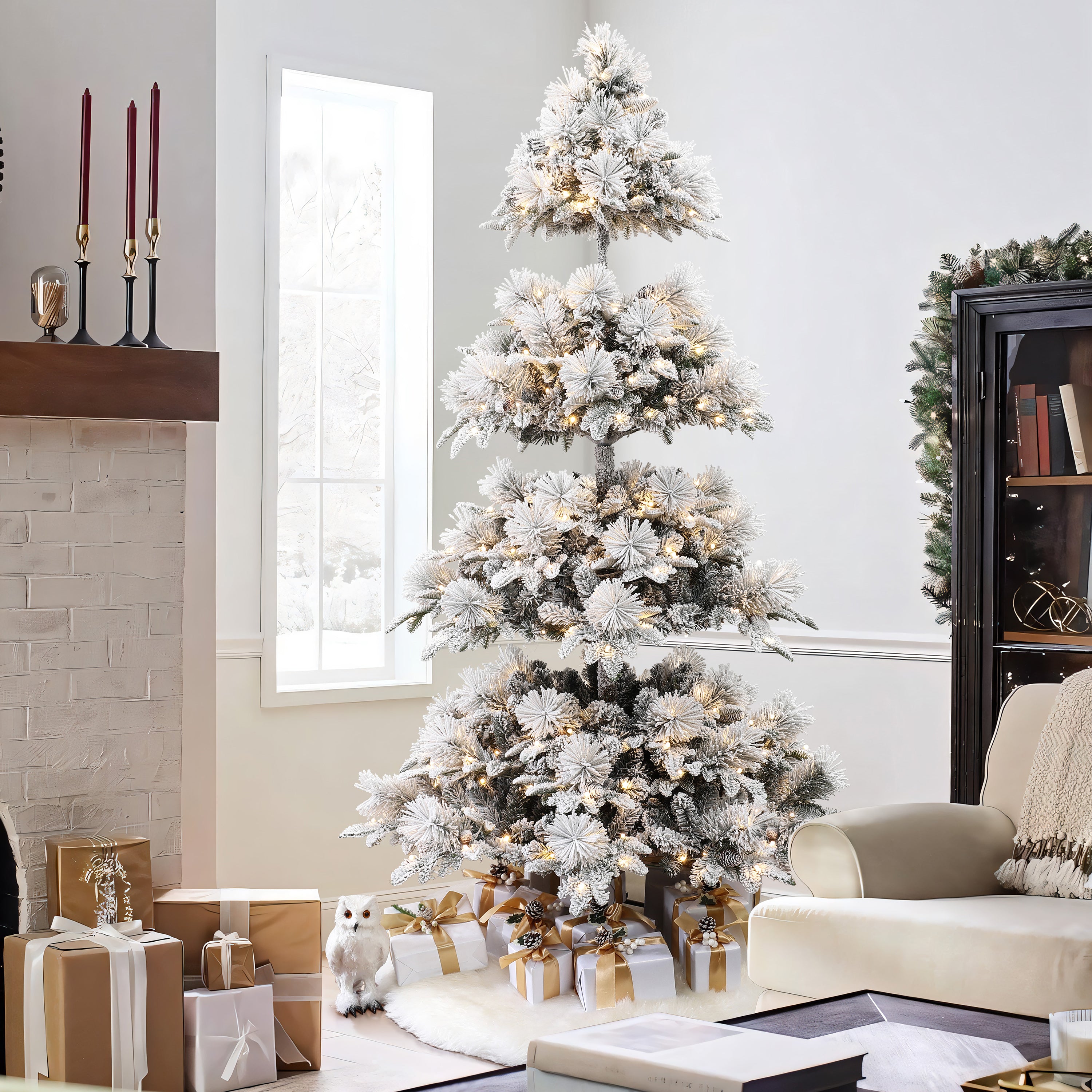 create-a-winter-wonderland-indoors-with-this-flocked-slender-artificial-christmas-tree