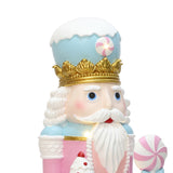 Christmas Pink Nutcracker Soldier Decor with Cake Lights, 2ft