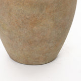 Rustic Golden Brown Round Terracotta Vase,10.2''