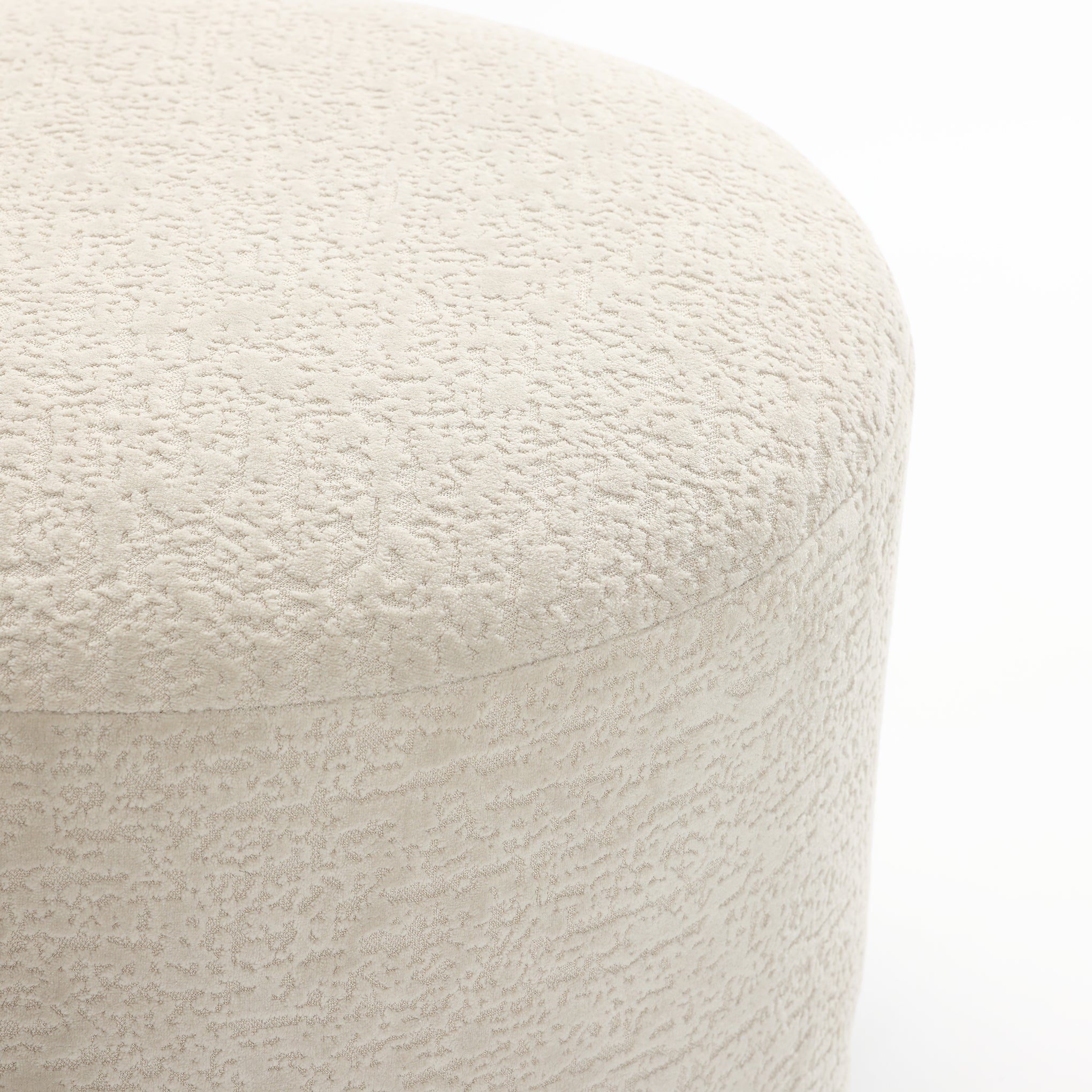 white-round-ottoman