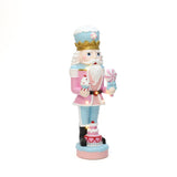 Christmas Pink Nutcracker Soldier Decor with Cake Lights, 2ft