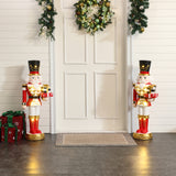 Christmas Nutcracker Red Soldier with Presents & Lights,3ft