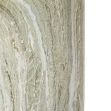 Marbled Green & White Outdoor Round Patio Side Table,14.25'' Dia