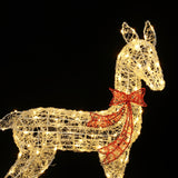 Holiday Deer Decoration with Timer and Lights, Set of 3