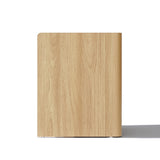 Modern Wood Storage End Table with with Faux Marble Top,Oak