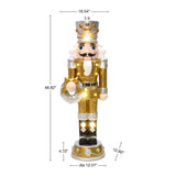 Christmas Soldier Nutcracker Holiday Decor with Wreath, 4FT