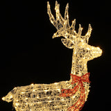 Holiday Deer Decoration with Timer and Lights, Set of 3