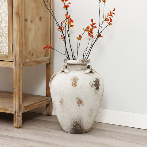 Rustic tall round vase