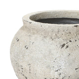 Distressed Large Round Plant Pot with Drainage, 15.75'' Dia