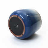Glazed Blue Round Ceramic Planter Pot with Drainage, 11.6'' Dia