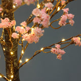 Pre-Lit Pink Baby's Breath Christmas Tree,5.2ft