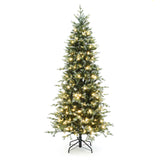 Pre-Lit Artificial Pine Christmas Tree with Stand, 6.5ft