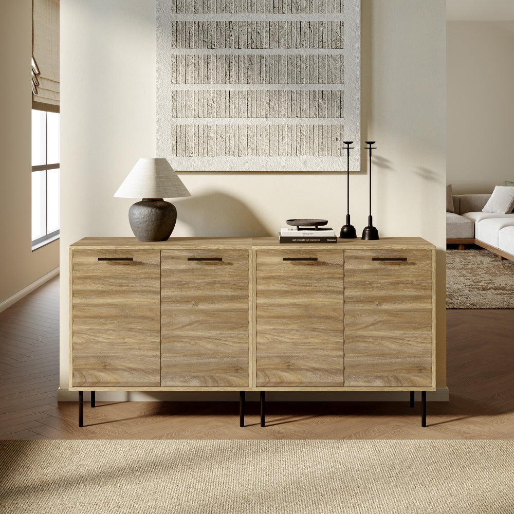 Natural Wood and Metal Round Accent Side Table – LuxenHome Natural Wood and Metal Round Accent Side Table – LuxenHome