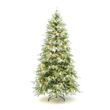 Pre-Lit Green Spruce Christmas Tree with Stand,6.5Ft