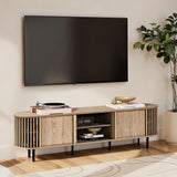 Wood TV Stand with Sliding Doors for TVs up to 75''
