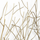 Modern Gold Metal Wall Art with Black Frame, 40''