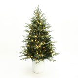 Pre-Lit Green Artificial Christmas Tree with Potted, 6ft